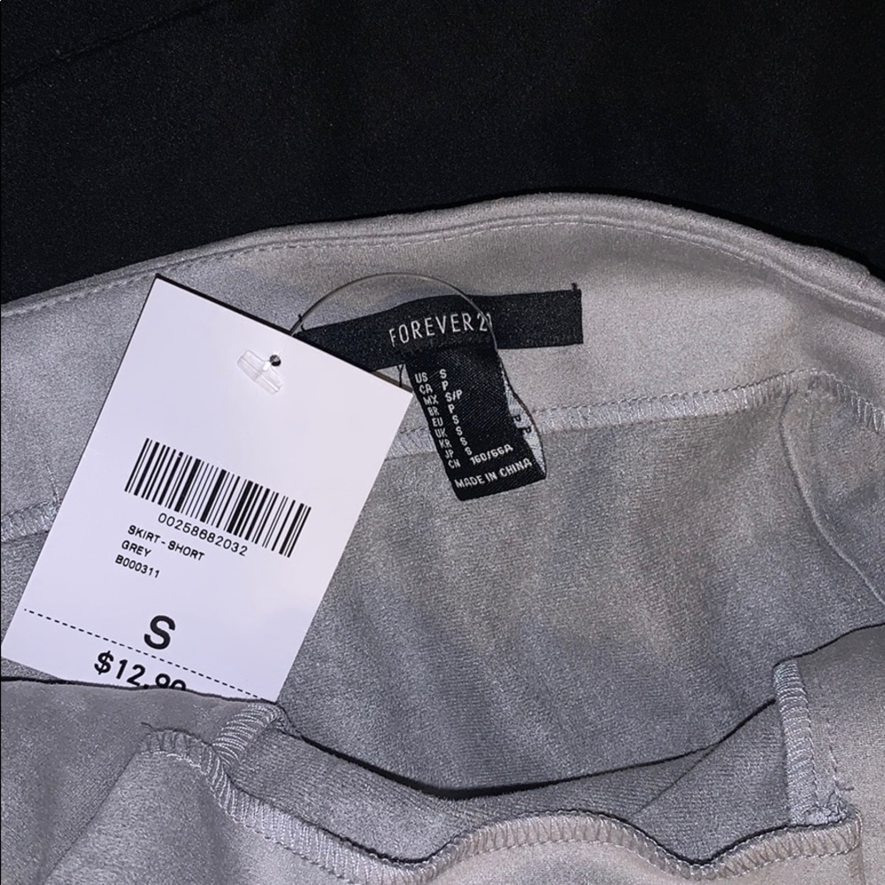 Grey Suede Skirt- Size Small